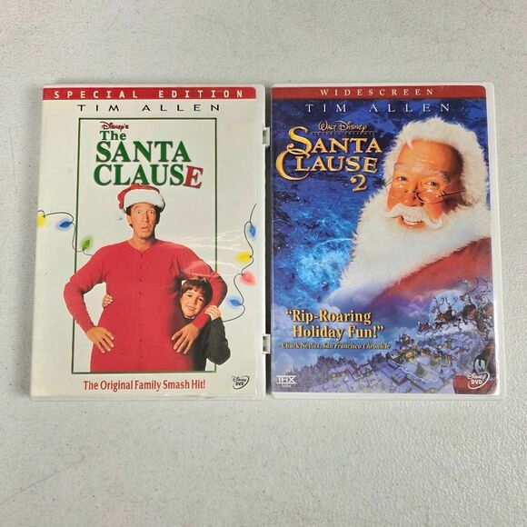 Disney Santa Clause 1 & 2 DVD Lot Tim Allen - Picture 1 of 5